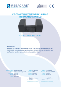 CE-Konformitätserklärung Stabilo von REBACARE®